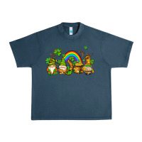 Midnight Navy st patricks gnomes with rainbow Urban Heavy Tee - AdoDesignShop