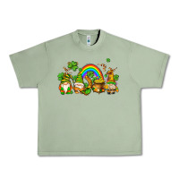 Oil Green st patricks gnomes with rainbow Urban Heavy Tee - AdoDesignShop