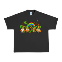Pigment Black st patricks gnomes with rainbow Urban Heavy Tee - AdoDesignShop