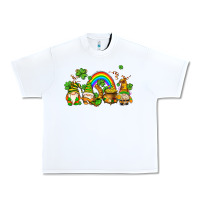 White st patricks gnomes with rainbow Urban Heavy Tee - AdoDesignShop