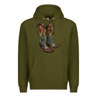 Army Green cowgirl boots Premium Hoodie - RanaPortraitStore
