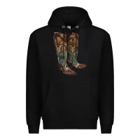 Black cowgirl boots Premium Hoodie - RanaPortraitStore