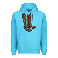 Ocean Blue cowgirl boots Premium Hoodie - RanaPortraitStore