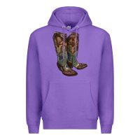 Purple cowgirl boots Premium Hoodie - RanaPortraitStore