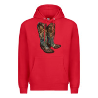 Red cowgirl boots Premium Hoodie - RanaPortraitStore