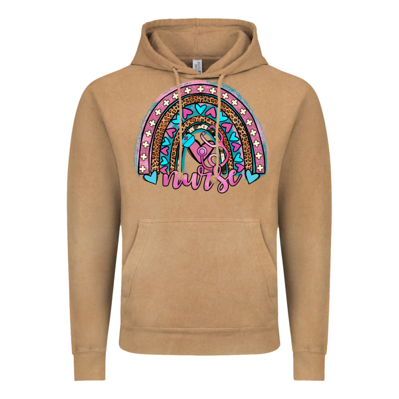 Leopard Cowhide Nurse Rainbow Vintage Hoodie by JahusDesignShop | Teevron