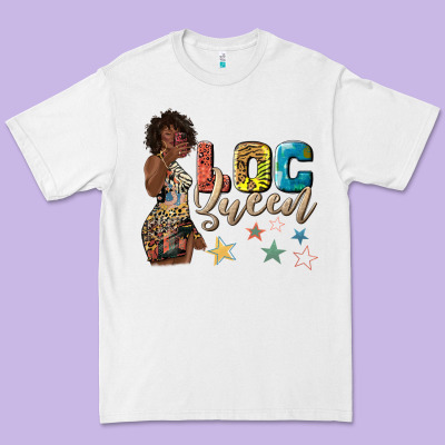 Premium Tee afro woman loc queen