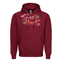 Sweet Heart Zipper Hoodie | Teevron