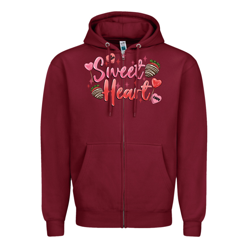 Sweet Heart Zipper Hoodie by MaliasSmallBusiness | Teevron