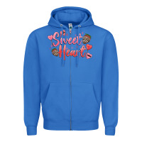 True Royal sweet heart Zipper Hoodie - MaliasSmallBusiness