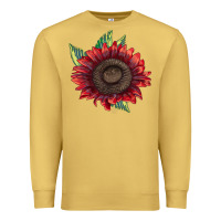 Antique Gold ProCut Red Sunflower Premium Sweatshirt - LillyAllenDesigns