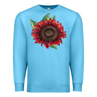 Ocean Blue ProCut Red Sunflower Premium Sweatshirt - LillyAllenDesigns