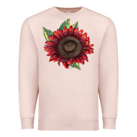 Pale Pink ProCut Red Sunflower Premium Sweatshirt - LillyAllenDesigns