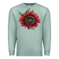 Seafoam ProCut Red Sunflower Premium Sweatshirt - LillyAllenDesigns