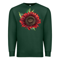 Sports Green ProCut Red Sunflower Premium Sweatshirt - LillyAllenDesigns