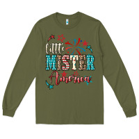 Army Green little mister america Long Sleeve Tee - NancyCooperArtShop