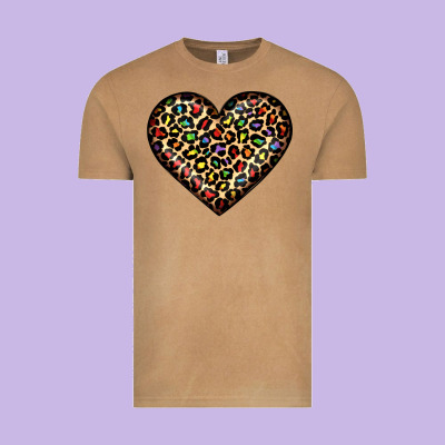 Pride Leopard Heart Vintage Tee Designed By Jahusdesignshop