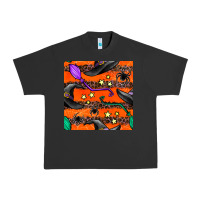 Pigment Black halloween witch hats leopard seamless pattern Urban Heavy Tee - BundleAndBundleShop