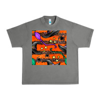 Tornado halloween witch hats leopard seamless pattern Urban Heavy Tee - BundleAndBundleShop
