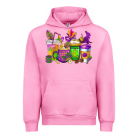 Fuchsia Pink mardi gras coffee cups cowgirl Urban Hoodie - CowGirlArtShop