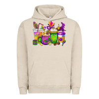 Pigment French Oak mardi gras coffee cups cowgirl Urban Hoodie - CowGirlArtShop