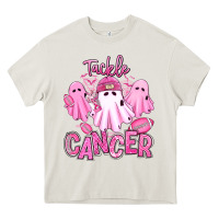 Cream tackle cancer halloween ghosts american football Heavy Core Tee - RanaPortraitStore