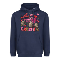 Navy name monster truck heartbreaker Heavyweight Hoodie - LillyAllenDesigns