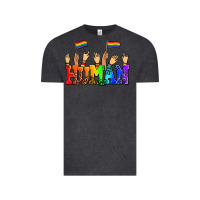 Vintage Black human with hands and pride flags Vintage Tee - AdoDesignShop