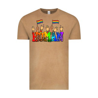 Human With Hands And Pride Flags Vintage Tee | Teevron