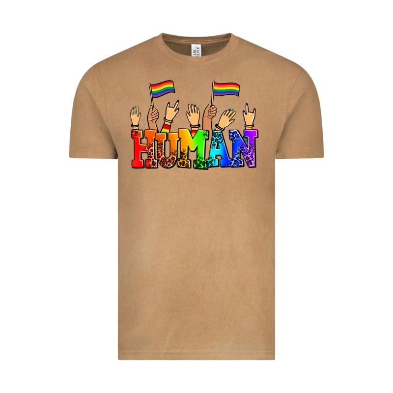 Human With Hands And Pride Flags Vintage Tee by AdoDesignShop | Teevron