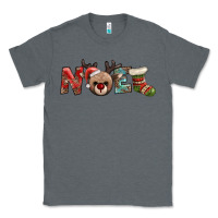 Charcoal Heather noel with sock and reindeer Classic Tee - AdoDesignShop