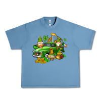 Pebble Blue st patricks gnomes  with farm truck Urban Heavy Tee - AdoDesignShop