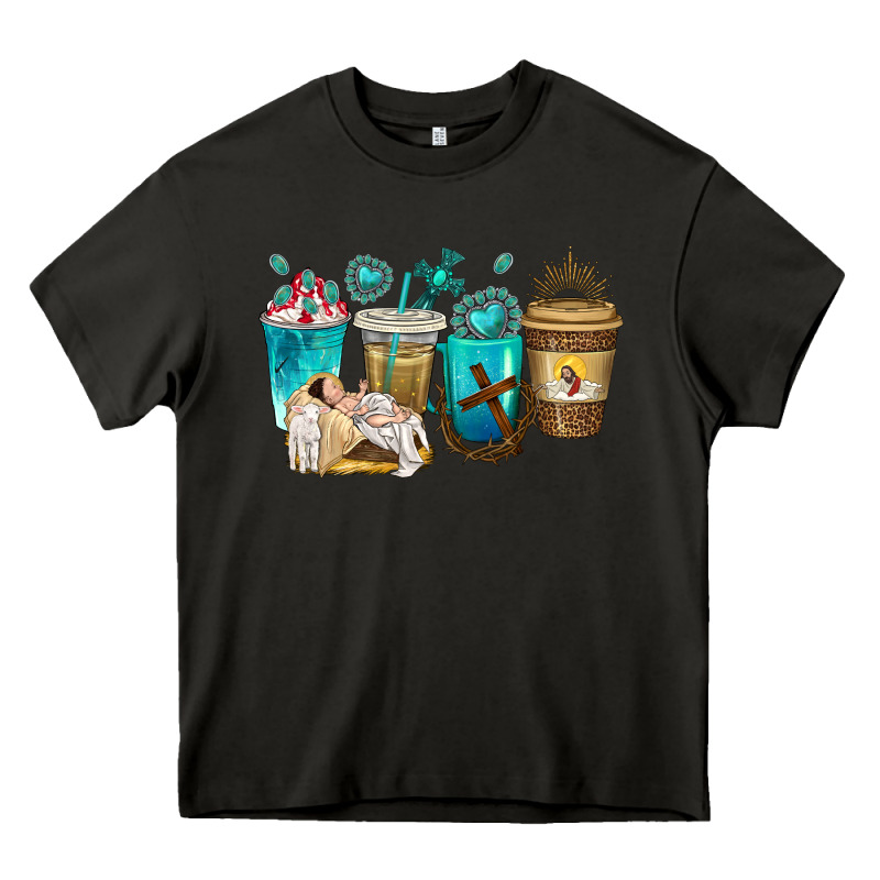 Jesus Coffee Cups Heavy Core Tee by texasbilliewilder | Teevron