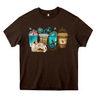 Chocolate Brown jesus coffee cups Heavy Core Tee - texasbilliewilder