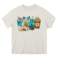 Cream jesus coffee cups Heavy Core Tee - texasbilliewilder