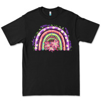Black Easter Floral Spring Rainbow Premium Tee - RanaPortraitStore