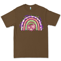 Cacao Easter Floral Spring Rainbow Premium Tee - RanaPortraitStore