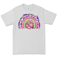 Dove Grey Easter Floral Spring Rainbow Premium Tee - RanaPortraitStore