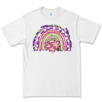 White Easter Floral Spring Rainbow Premium Tee - RanaPortraitStore