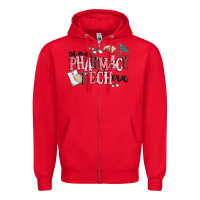Red in my pharmacy tech era Zipper Hoodie - MaliasSmallBusiness