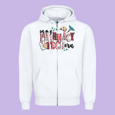 In My Pharmacy Tech Era Zipper Hoodie Designed By Maliassmallbusiness