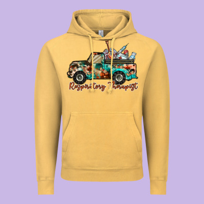 Respiratory Therapist Truck Vintage Hoodie Designed By Racoondesign