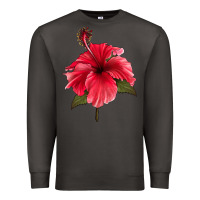 Smoke Puerto Rican Hibiscus Flower Premium Sweatshirt - LillyAllenDesigns