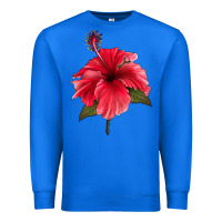 True Royal Puerto Rican Hibiscus Flower Premium Sweatshirt - LillyAllenDesigns