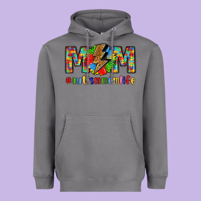Empowering Autism Mom Life Heavyweight Hoodie Designed By Lillyallendesigns