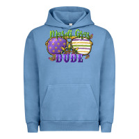 Pigment Pebble Blue mardi gras dude Urban Hoodie - CowGirlArtShop