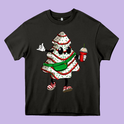 Little Debbie Christmas Tree Cakes Heavy Core Tee Designed By Zillion Design Studio
