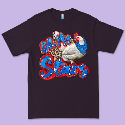 Oh My Stars Chicken Premium Tee Designed By Zillion Design Studio