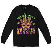 Black mardi gras diva Long Sleeve Tee - Jasminsmagicworld