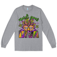 Heather Grey mardi gras diva Long Sleeve Tee - Jasminsmagicworld